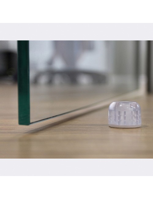 Tope de puerta adhesivo top transparente fabricado en plástico. rei