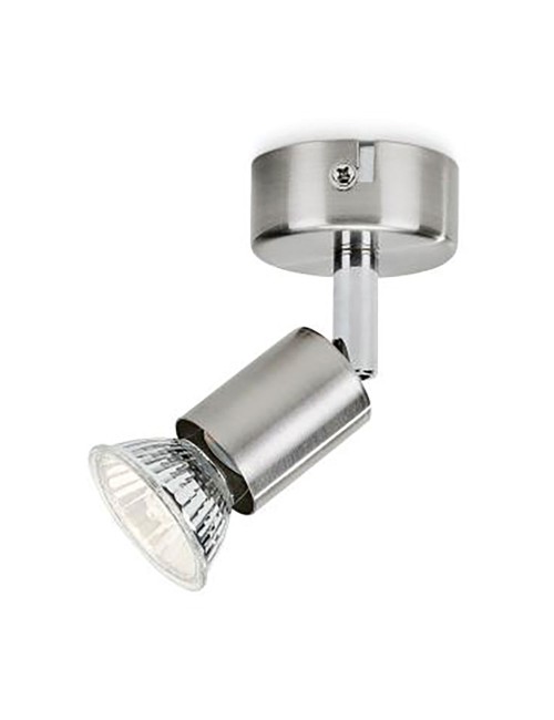 Foco 1 elemento limbali gu10 (bombilla no incluida) color cromo mate ø 8 x 13 cm