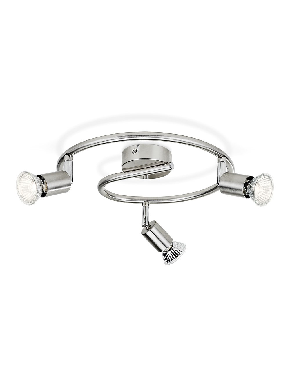 Foco 3 elementos limbali gu10 (bombilla no incluida) color cromo mate ø29 x 13 cm