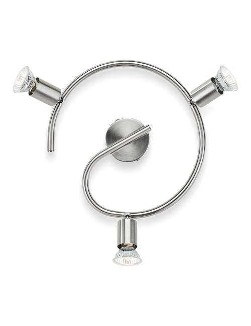 Foco 3 elementos limbali gu10 (bombilla no incluida) color cromo mate ø29 x 13 cm