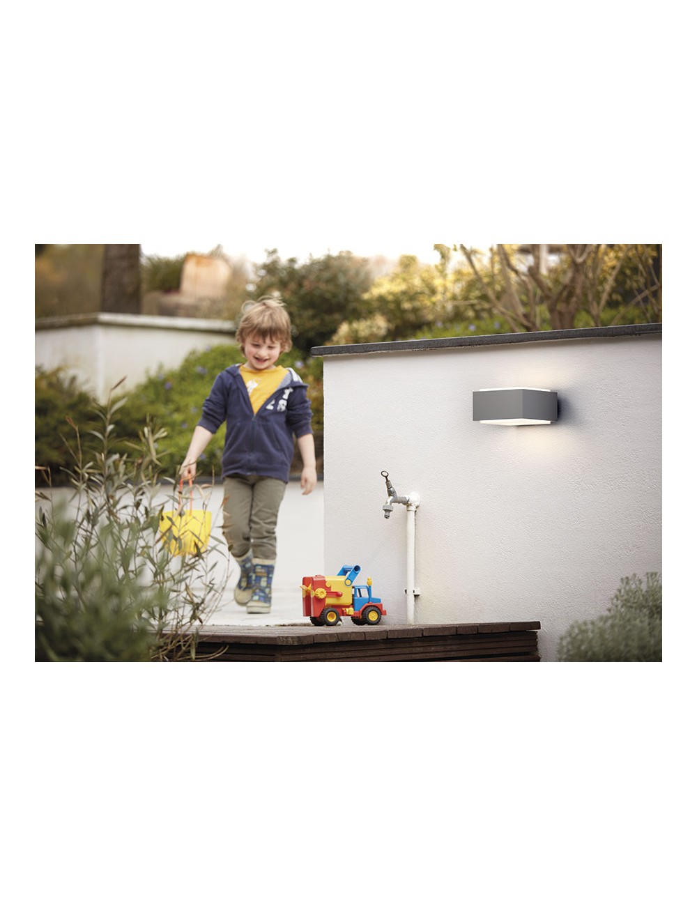 Aplique led e27 modelo hedgehog gris 18,2 x 16 x 9,1 cm