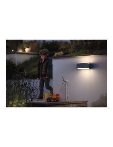 Aplique pared, exterior, hedgehog, antracita, e27, 42 w, sin bombilla, iluminación bidireccional