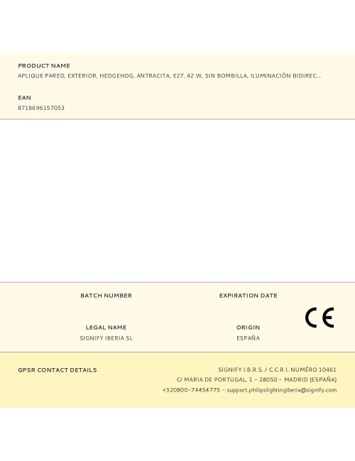 Aplique pared, exterior, hedgehog, antracita, e27, 42 w, sin bombilla, iluminación bidireccional