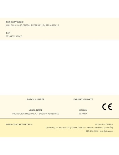 Adhesivo express para cristal 115 g