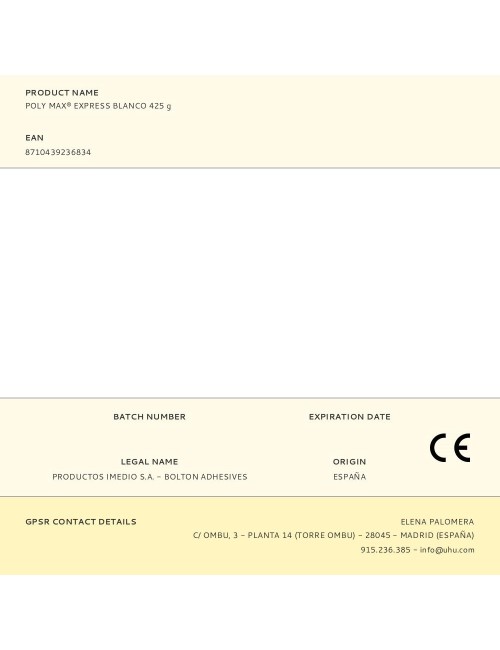 Poly max® express blanco 425 g
