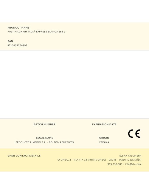 Poly max high tack® express blanco 165 g