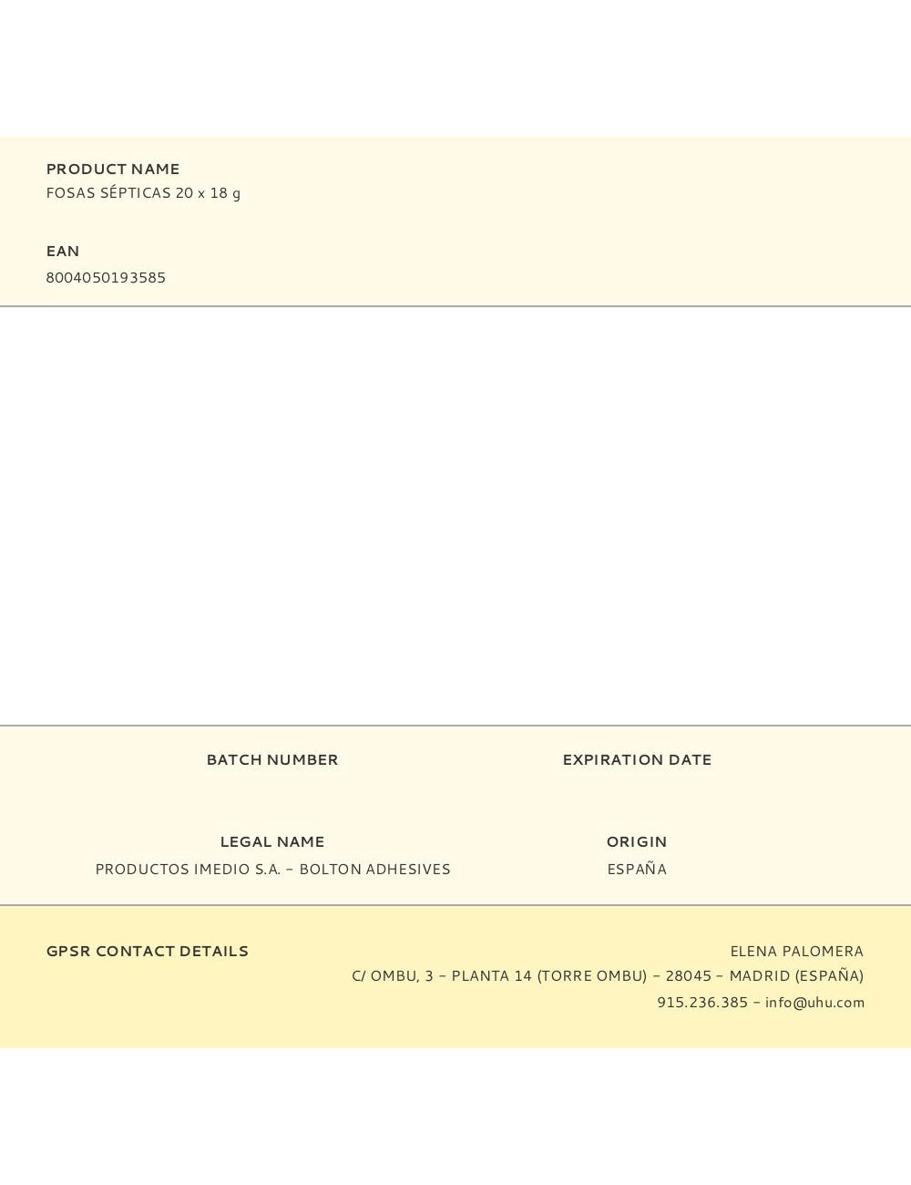 Fosas sépticas 20 x 18 g