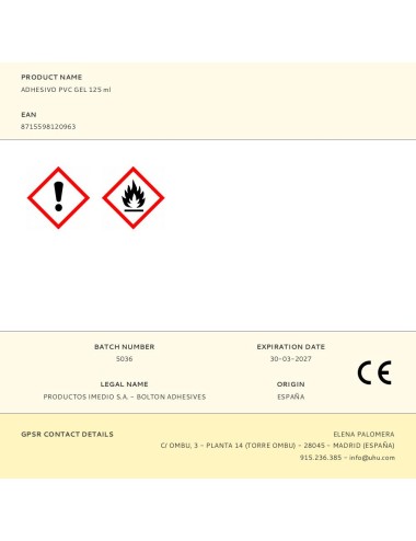 Adhesivo pvc gel 125 ml