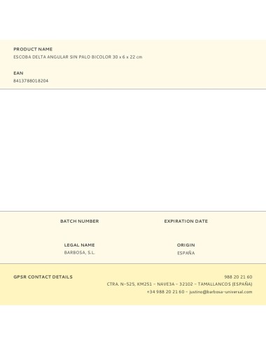 Escoba delta angular sin palo bicolor 30 x 6 x 22 cm