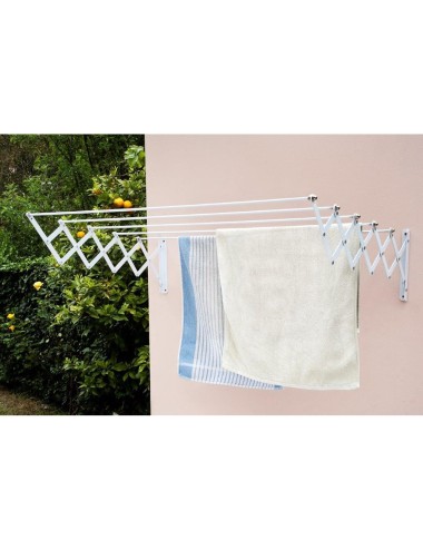 Tendedero acero epoxi blanco, tendido 100 cm
