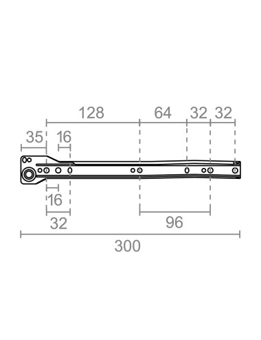 Juego guia cajon gc1 300mm (blister) 75030 micel