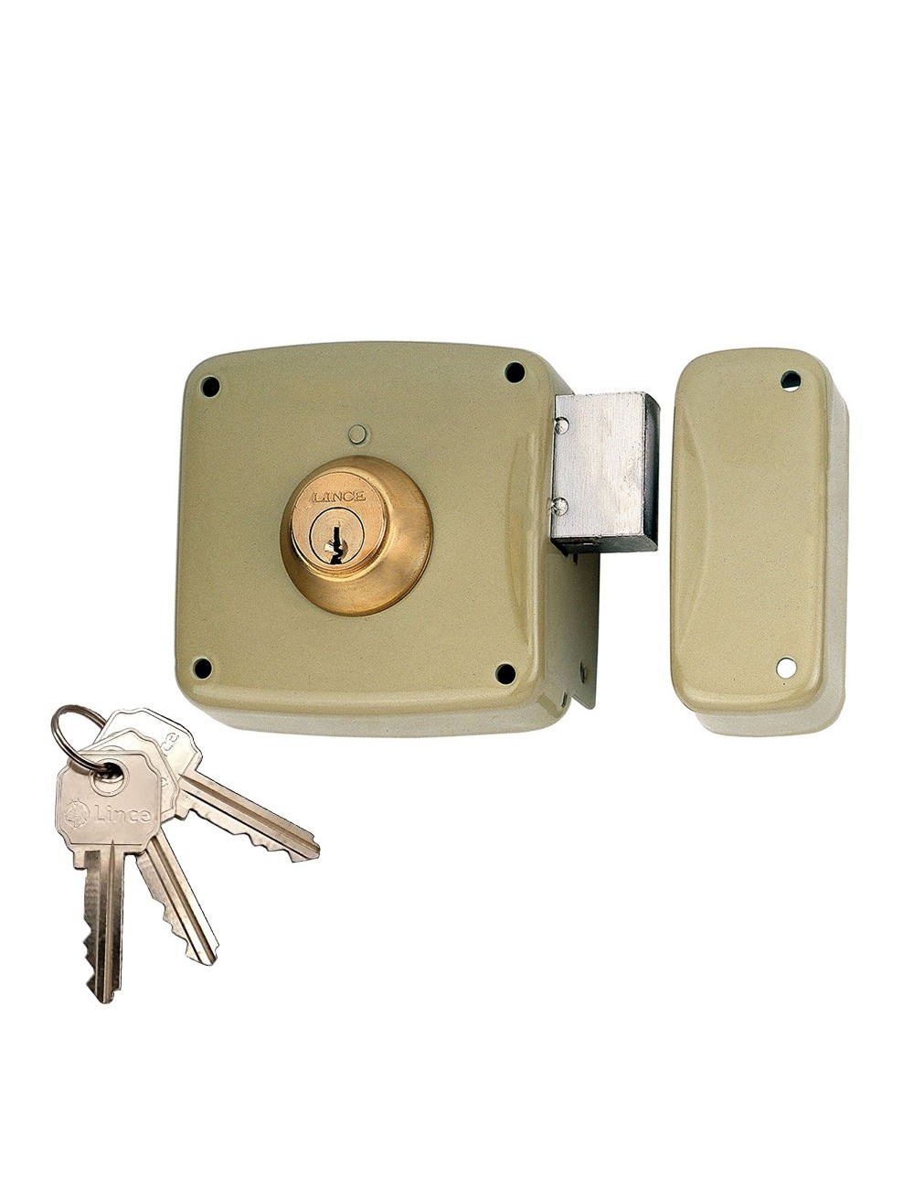 Cerradura sobreponer con cilindro 5124a entrada 80mm. mano derecha 95124ahe08d lince Cerradura sobreponer con cilindro 5124a entrada 80mm. mano derecha 95124ahe08d lince
