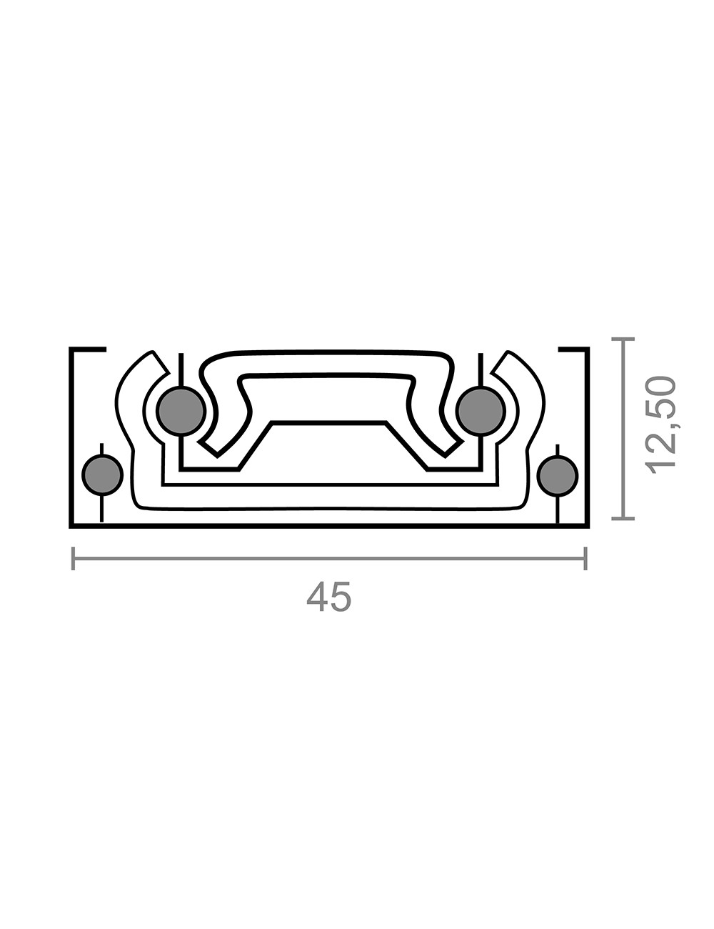 Juego guia telescopica gc5 45x500mm zn 78050 micel
