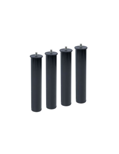 Juego 4 patas canape pt26 ø50 x 270 mm sin rueda, negro 96406 micel