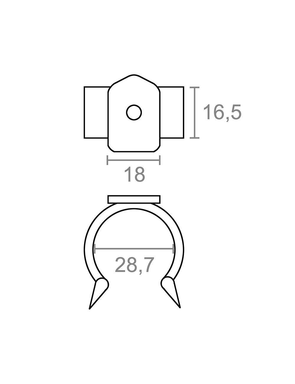 Blister pinza zocalo madera/aluminio zcl05 ne 90474 micel