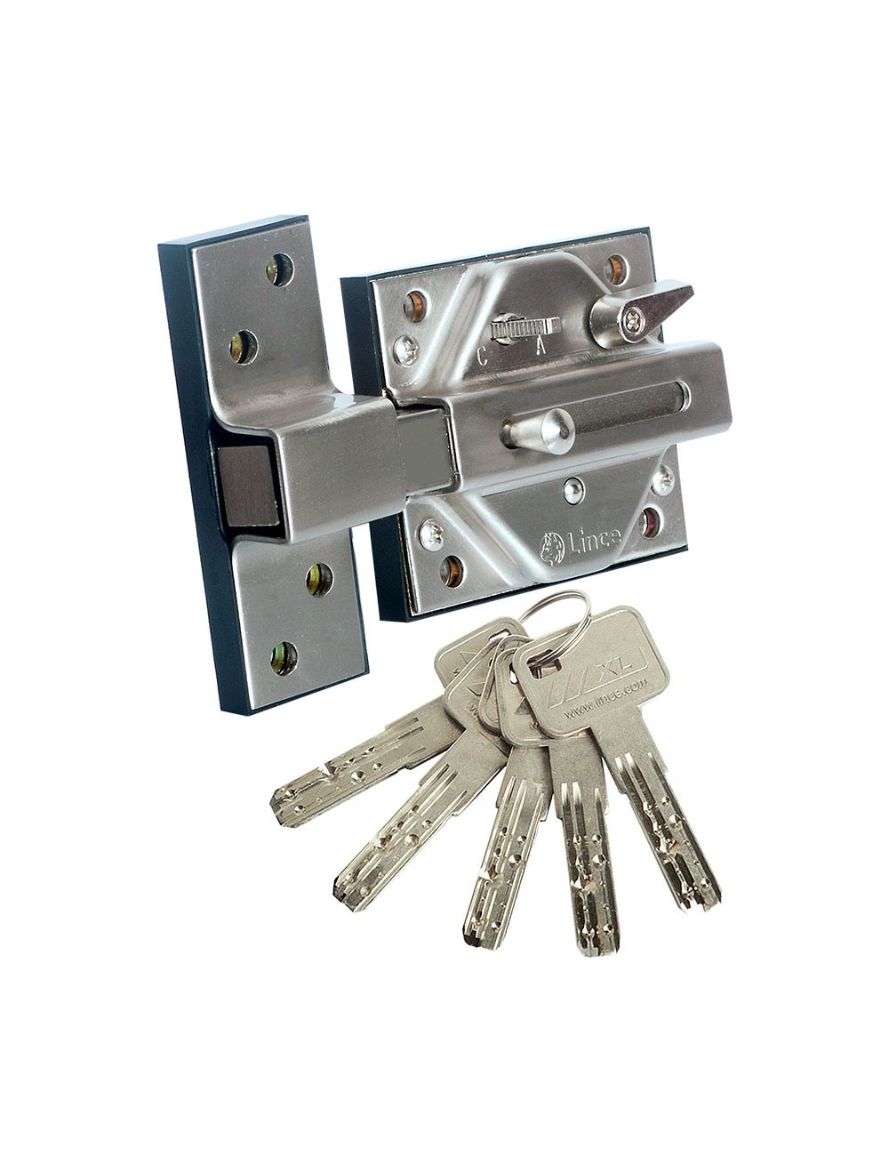 Cerrojo alta seguridad 7930r acabado cromo mate 97930rcm lince Cerrojo alta seguridad 7930r acabado cromo mate 97930rcm lince