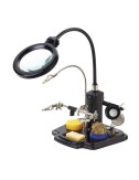 Soporte paa soldador con lupa y pinzas de cocodrilo hrv7571 nimo