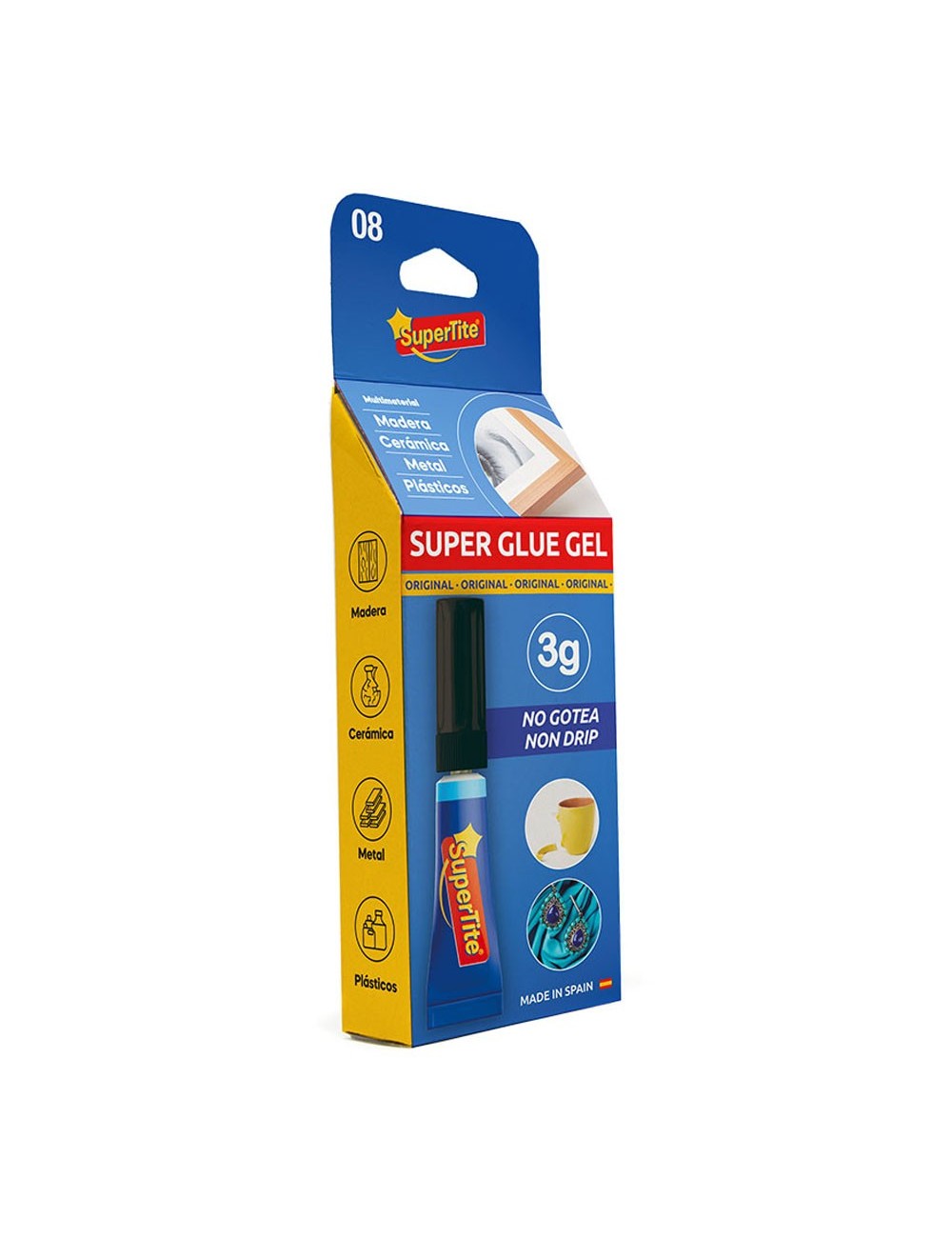 Adhesivo instantant gel,blister 3g 2408 supertite Adhesivo instantant gel,blister 3g 2408 supertite