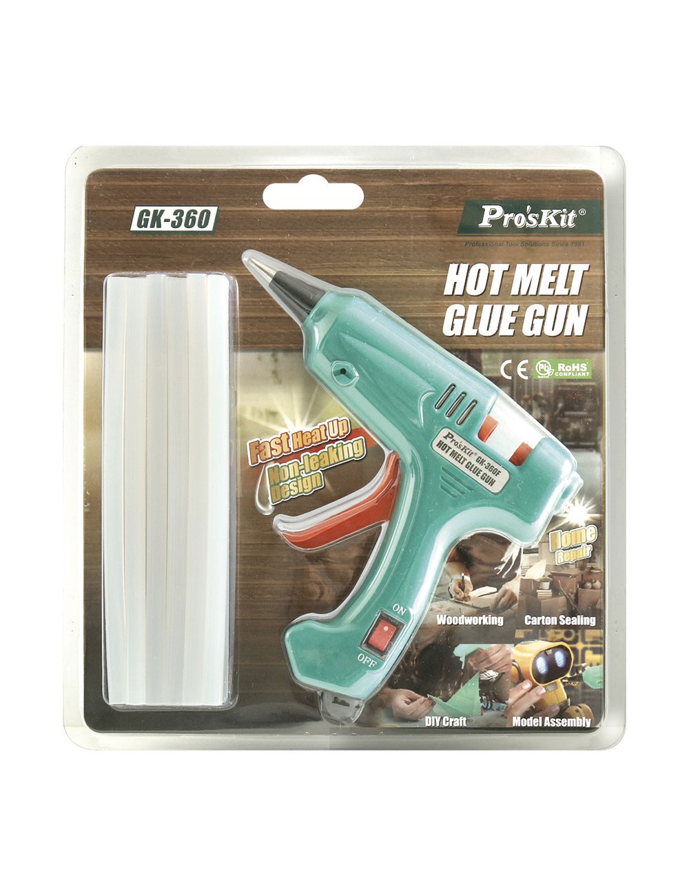 Pistola de pegamento por fusión 20 w barra de silicona de ø7 - 7,5 mm