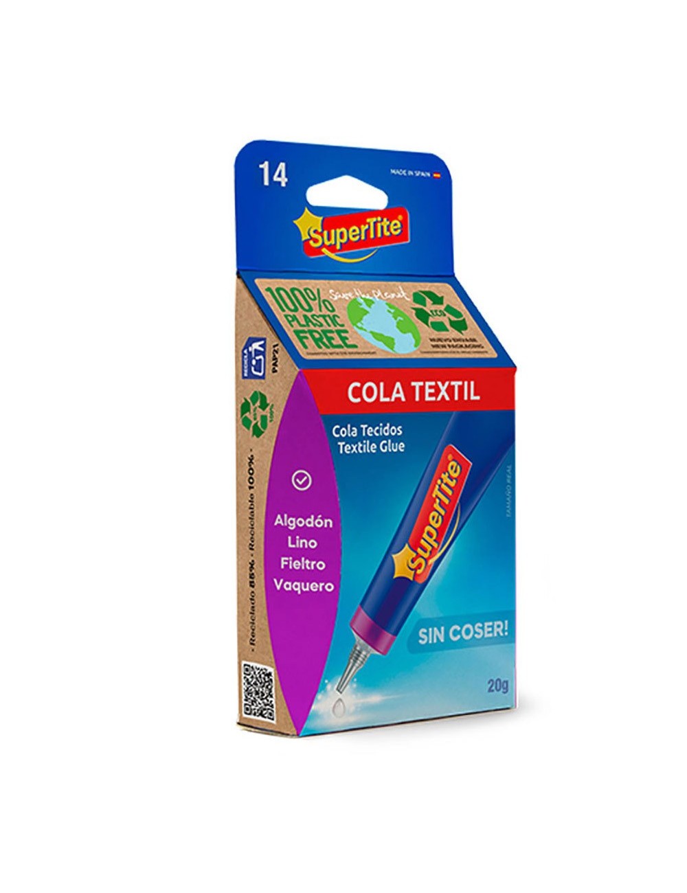 Cola para tejidos, blister 20g 2414 supertite Cola para tejidos, blister 20g 2414 supertite