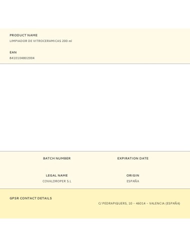 Limpiador de vitroceramicas 200 ml