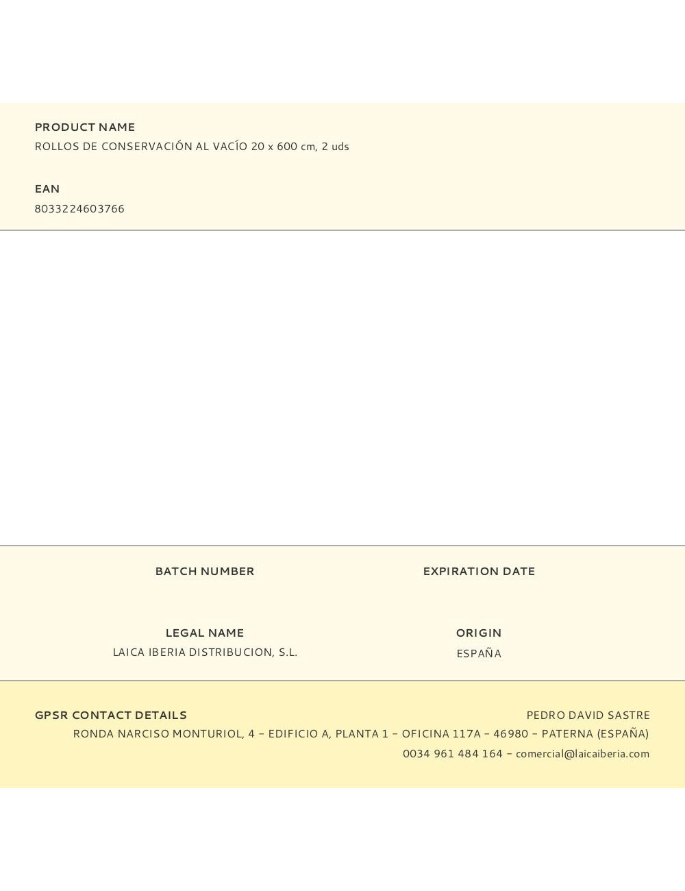 Rollos de conservación al vacío 20 x 600 cm, 2 uds