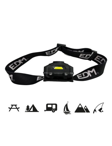 Linterna de cabeza led con interruptor y sensor 7 tipos de luz