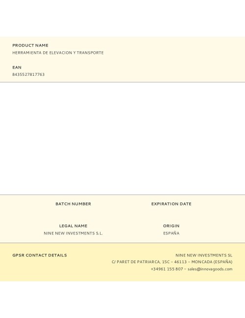 Herramienta de elevacion y transporte