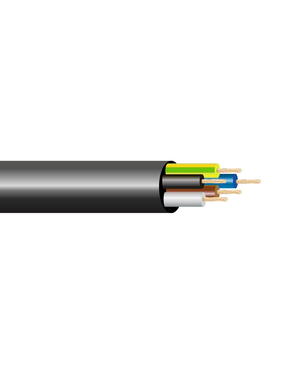 Manguera 5x0,75mm 50v negra 100m Manguera 5x0,75mm 50v negra 100m