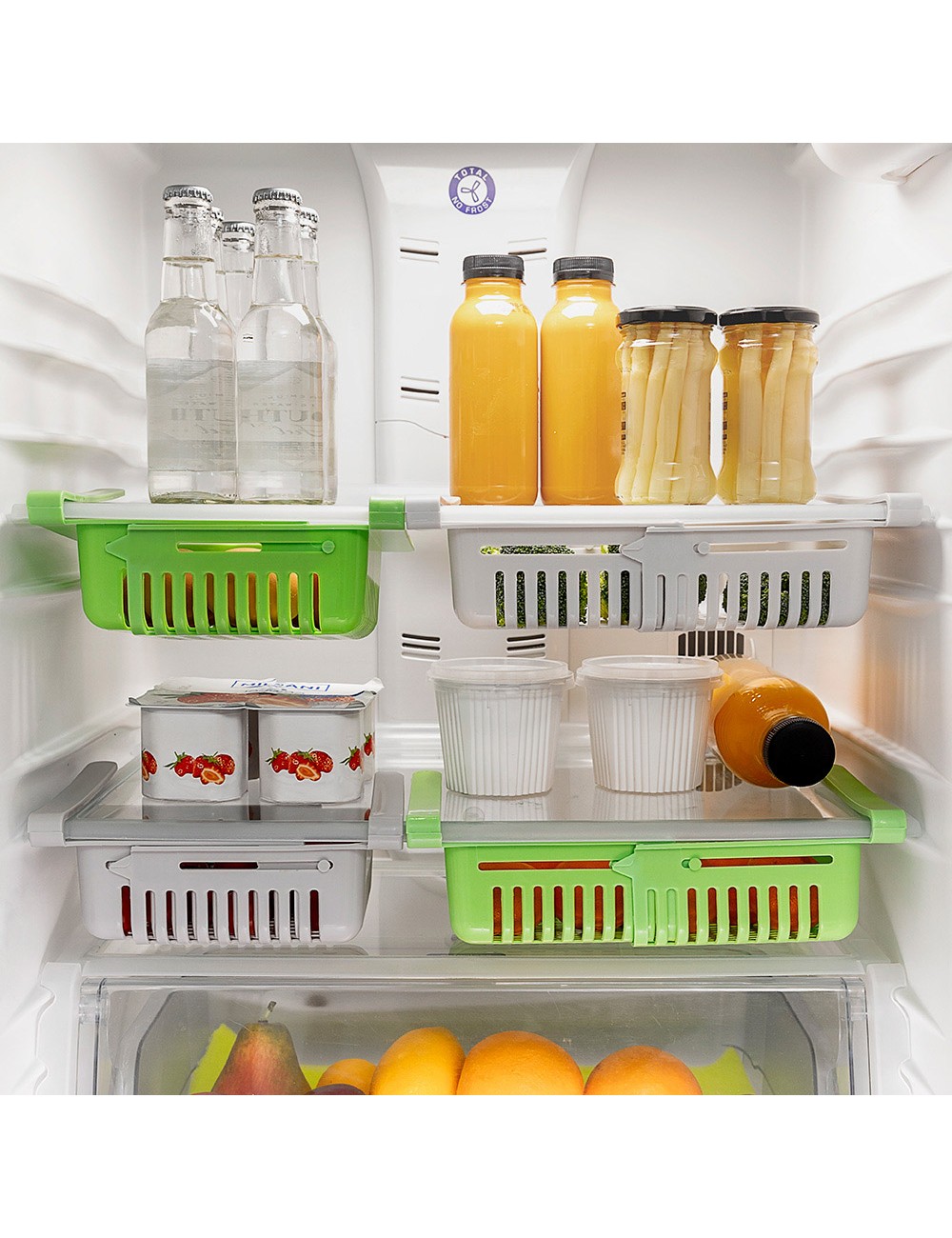 Organizadores ajustables para nevera 2 uds