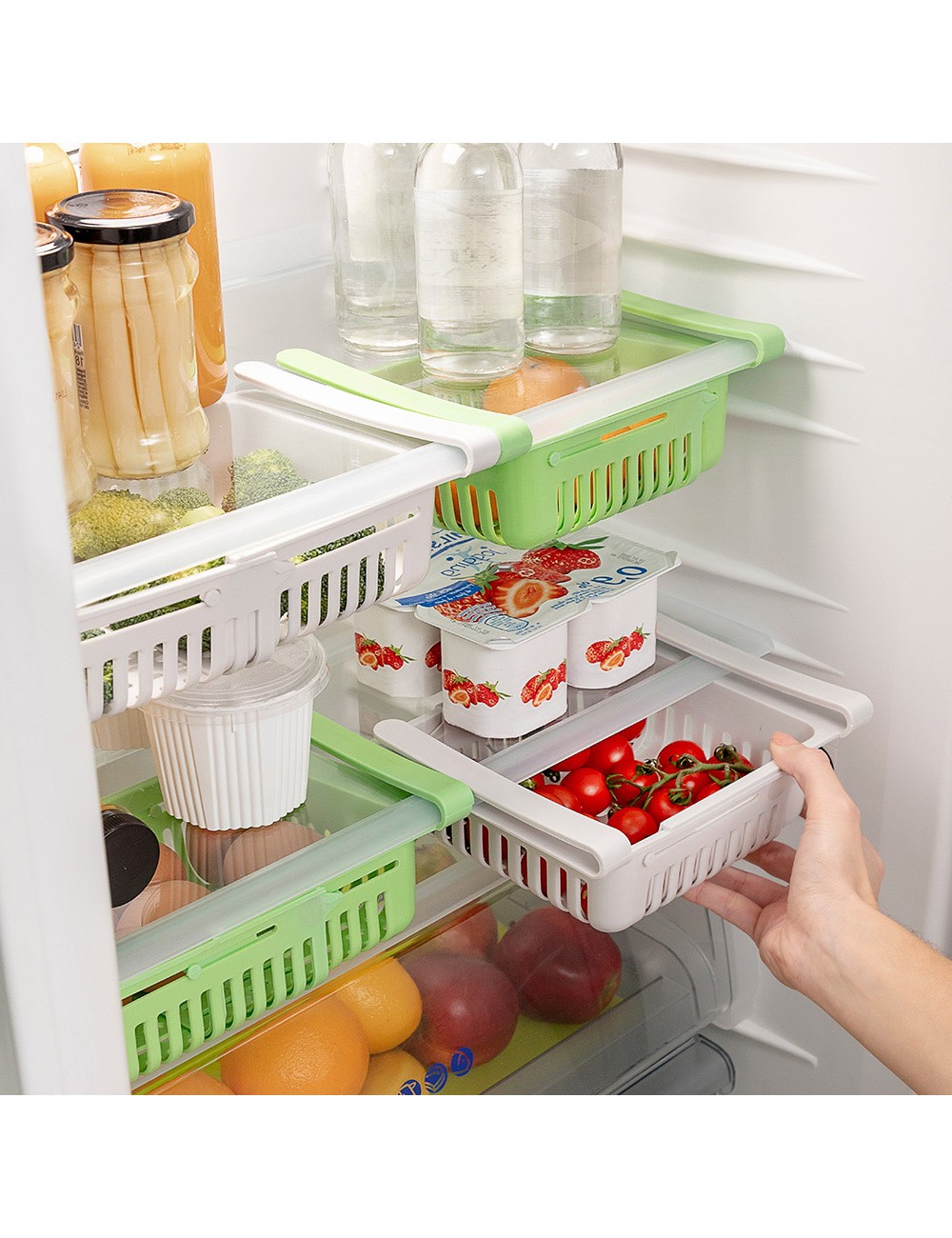 Organizadores ajustables para nevera 2 uds