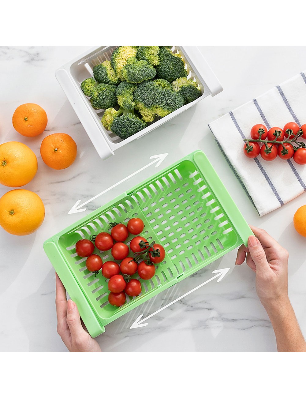 Organizadores ajustables para nevera 2 uds