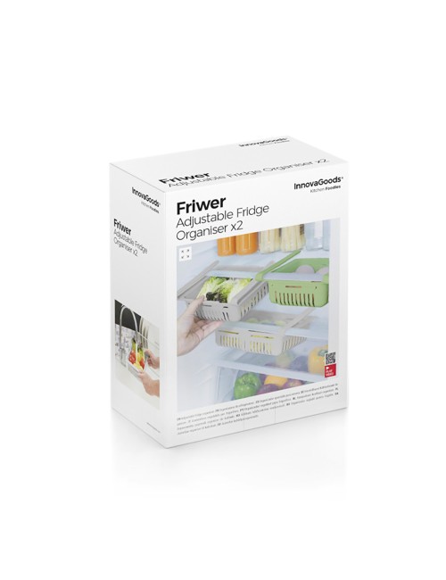 Organizadores ajustables para nevera 2 uds