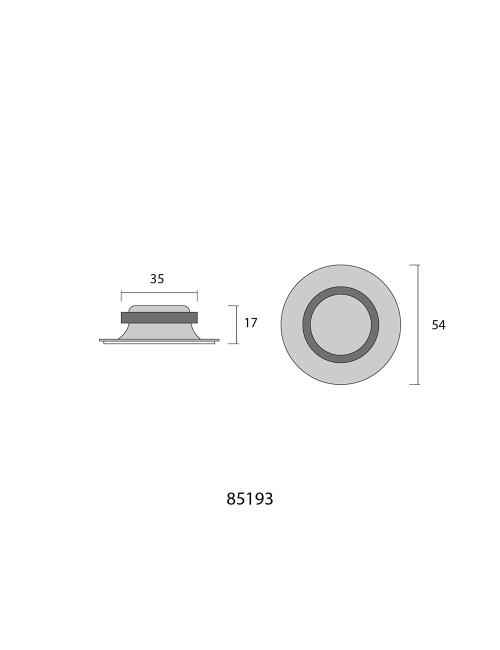 Tope puerta autoadhesivo inox.