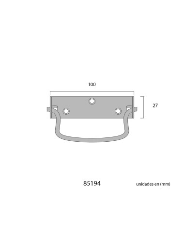 Asa abatible con tope 100mm zinc 2 uni cromado