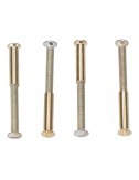 Tornillos ensamble latón, 4 uds