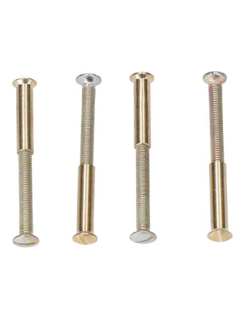 Tornillos ensamble latón, 4 uds