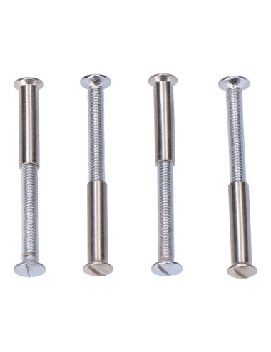 Tornillos ensamble níquel, 4 uds
