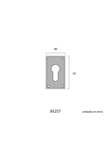 Bocallave 40x70mm latón