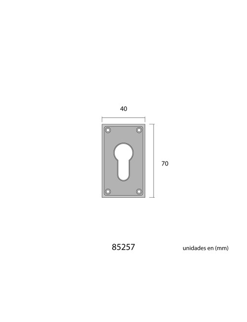 Bocallave 40x70mm latón