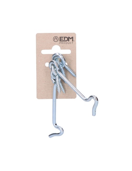 2 aldabillas doble hembrilla 75 mm zinc