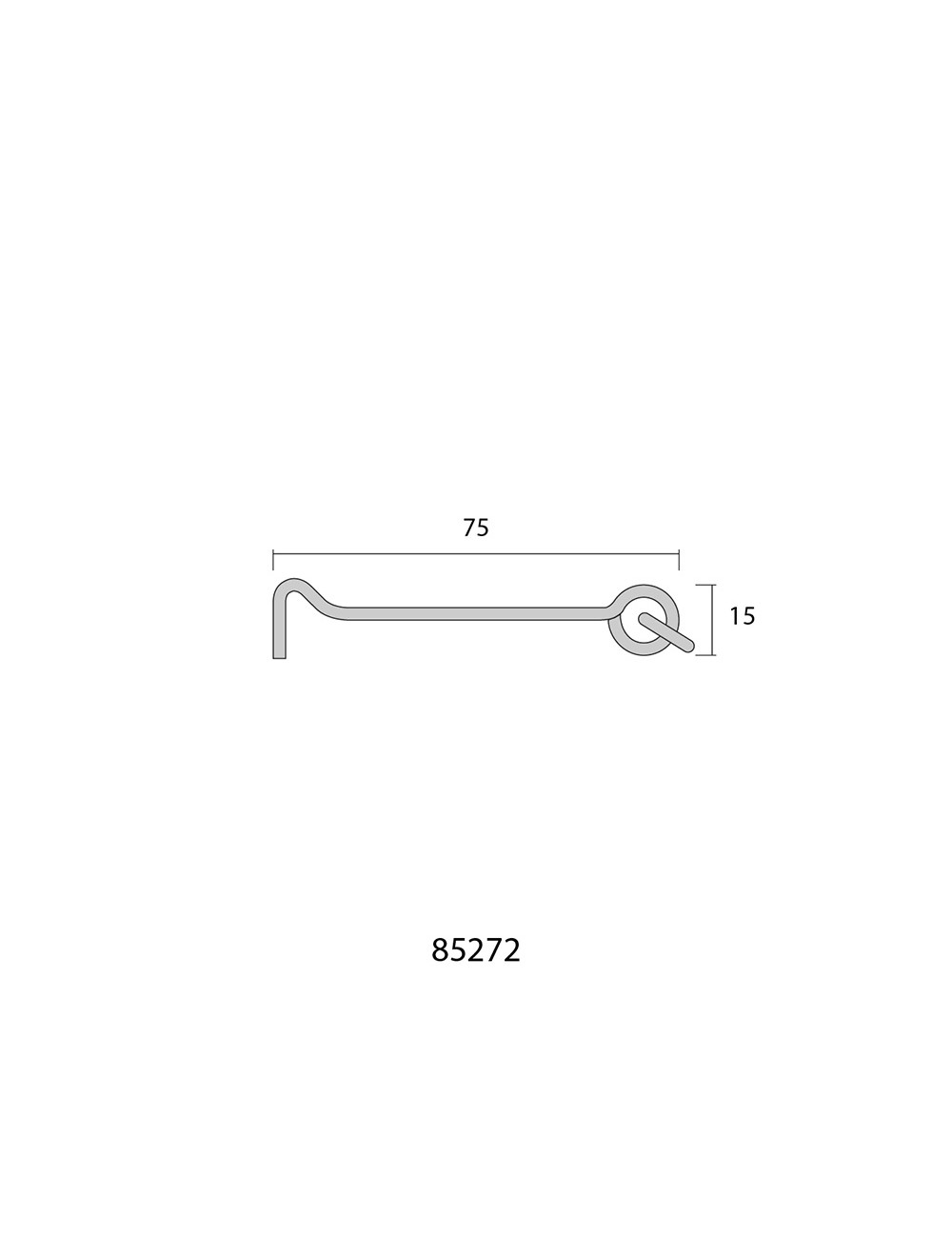 2 aldabillas doble hembrilla 75 mm zinc
