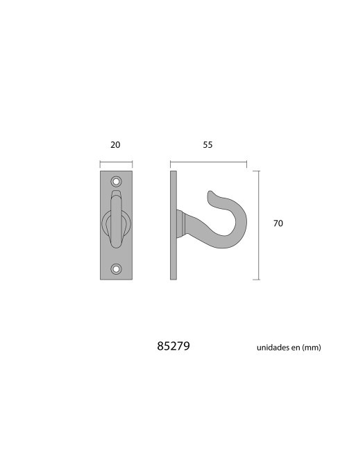 Colgador techo hierro negro