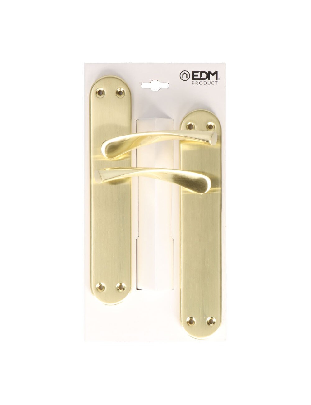 Blister juego de manillas 707 laton satinado edm Blister juego de manillas 707 laton satinado edm