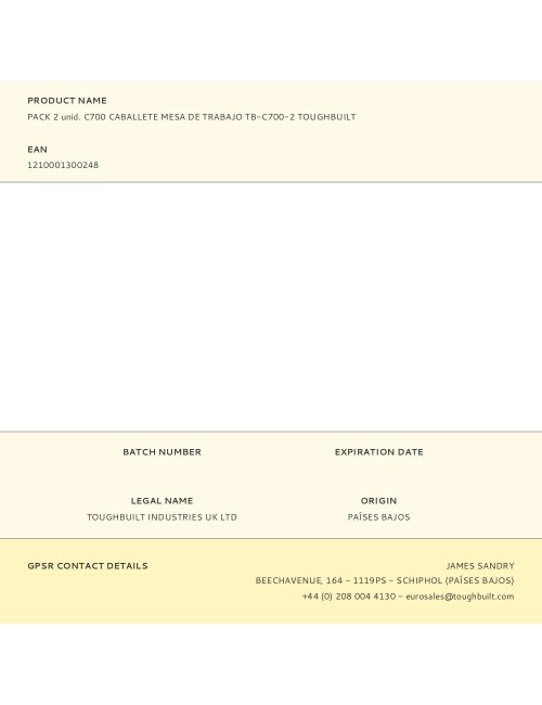 Caballete / mesa de trabajo c700, 2 uds