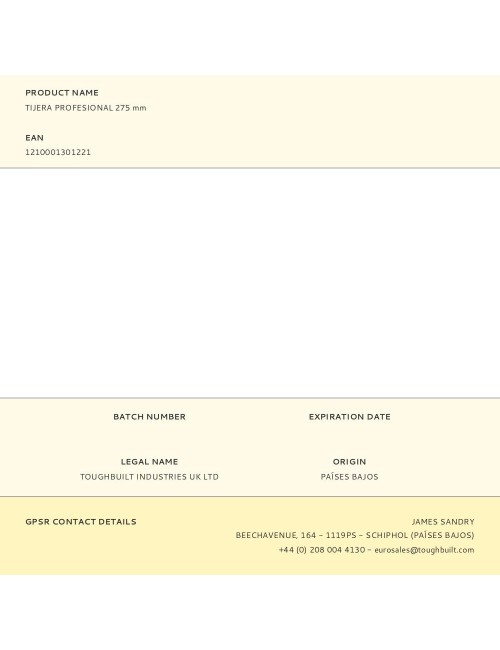 Tijera profesional 275 mm