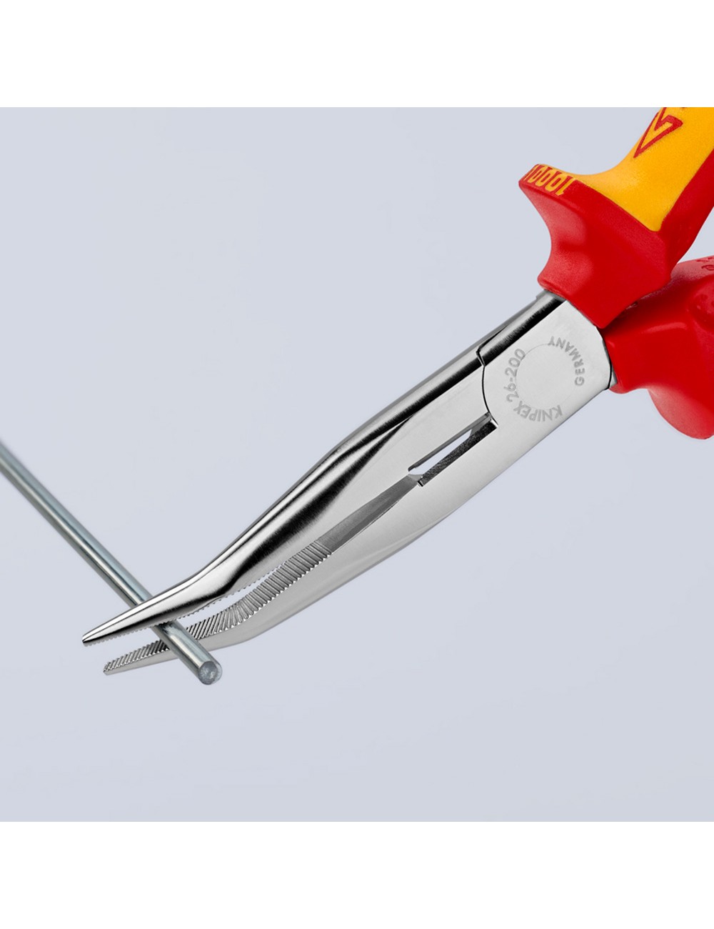 Alicates de boca de cigüeña curvo 200 x 56 x 19 mm