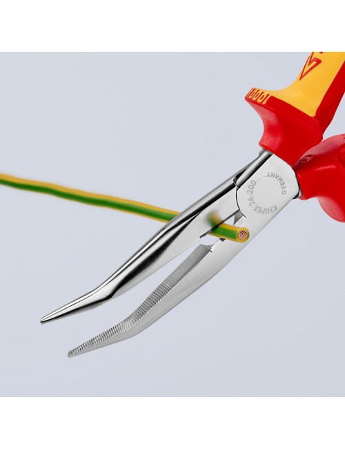 Alicates de boca de cigüeña curvo 200 x 56 x 19 mm