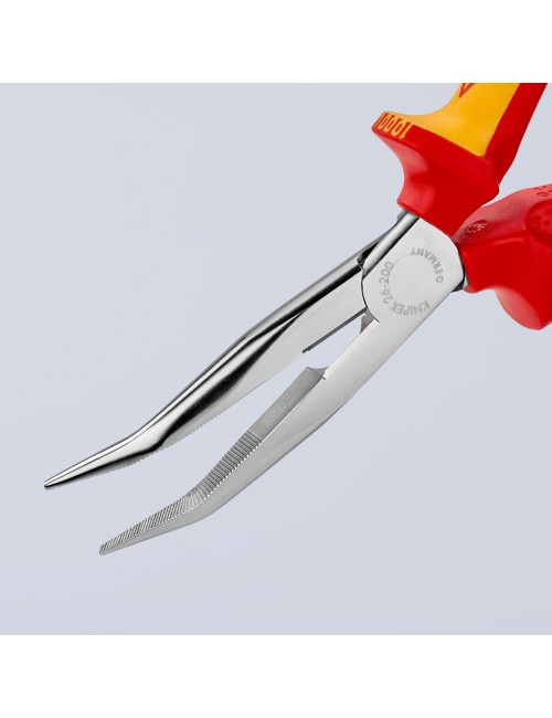 Alicates de boca de cigüeña curvo 200 x 56 x 19 mm
