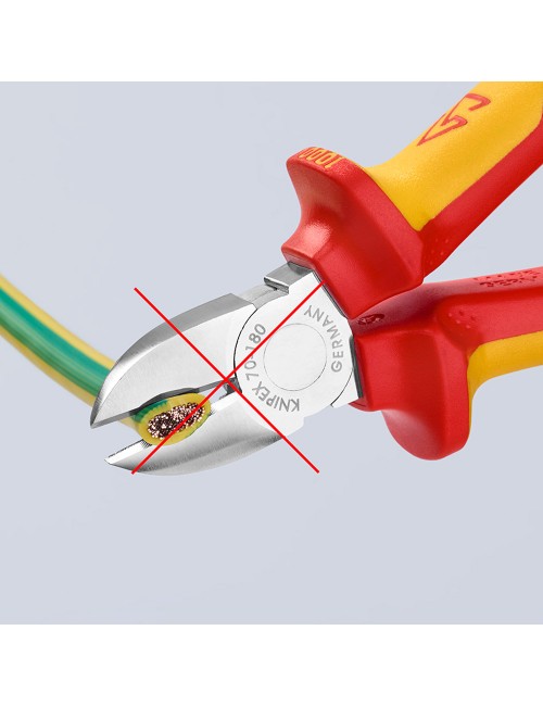 Alicates de corte diagonal 180 x 56 x 20 mm